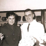 Zwei Personen Schwarzweiß Bild